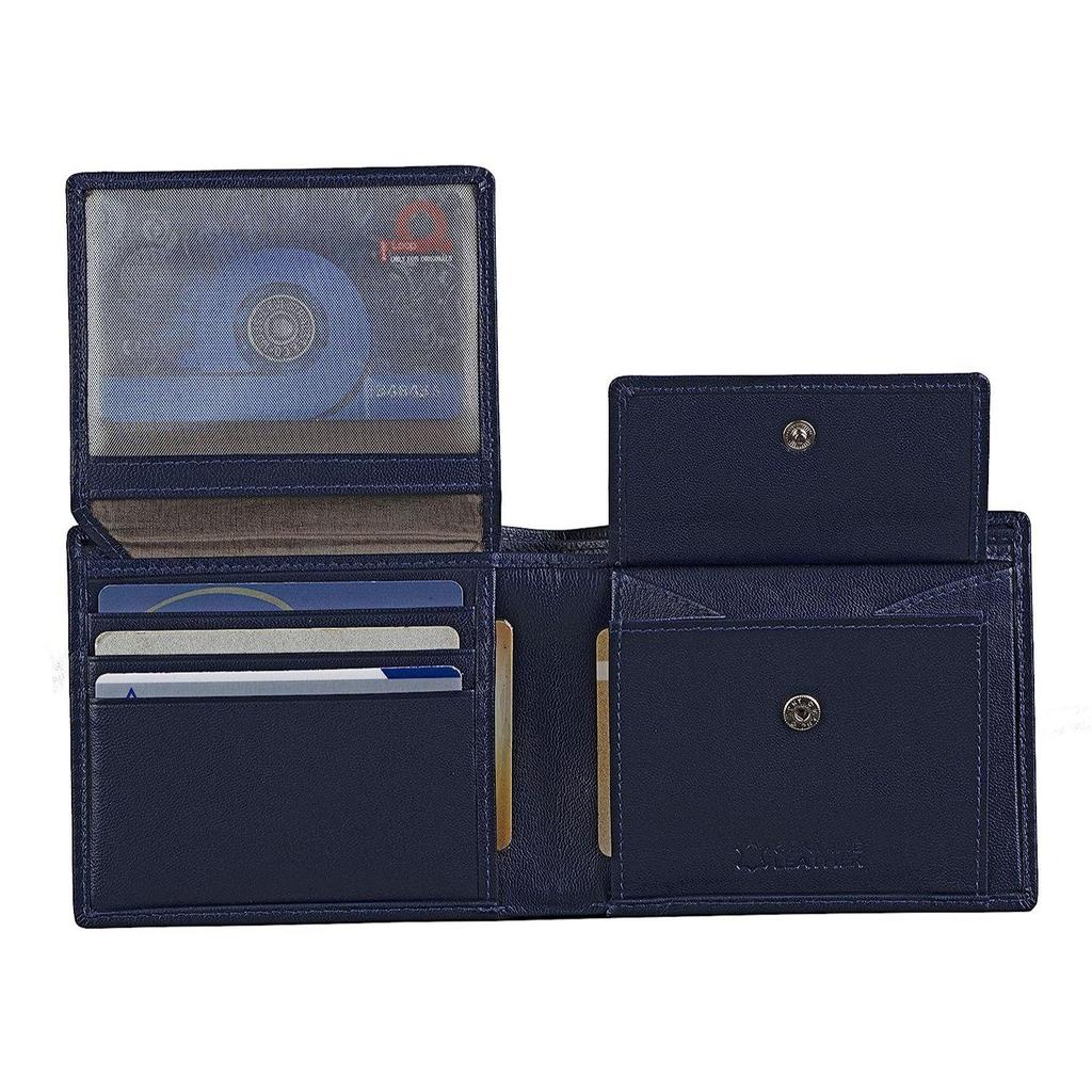URBAN FOREST James Leather Wallet Combo for Men - классический синий мужской кожаный кошелек, брелок и ручка, комбинированный подарочный набор для мужчин