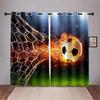 Football Playing Field Football Shooting Curtains 2 Panel Football Lovers Home Living Room Bedroom Den Kids Room Decor Curtains