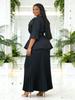 Элегантный женский комплект из двух предметов Miyaki Plus Size с вышивкой и кружевом - Плиссированная повседневная женская одежда