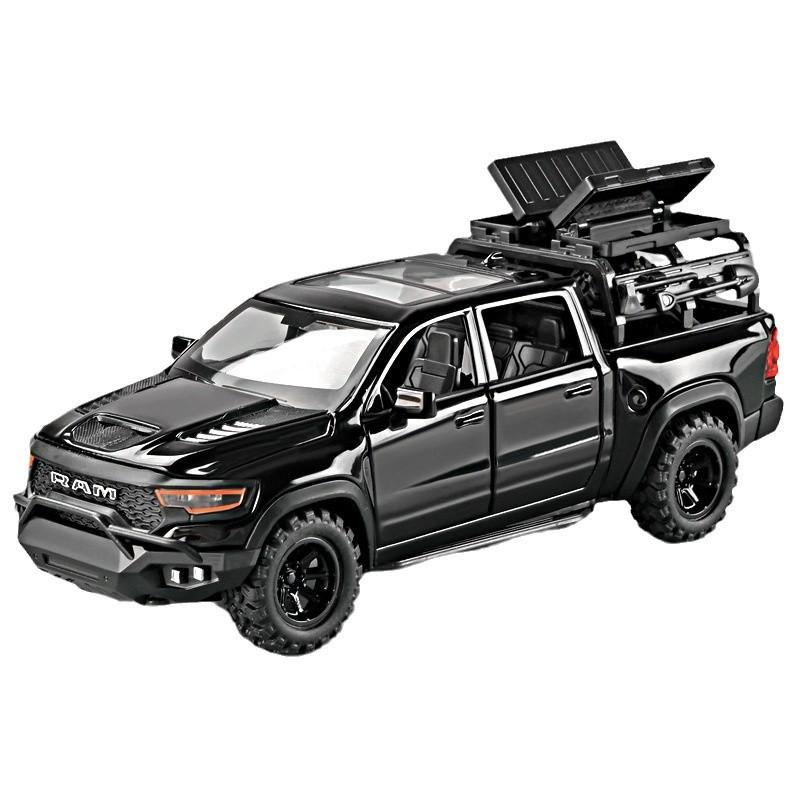 1/32 Dodge RAM MAMMOTH пикап игрушечная машинка миниатюрная литая металлическая модель внедорожника инерционный механизм со звуком и светом коллекция подарок мальчику