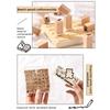 36pcs Set Acrylic Box Wood Stamps Set Daily Life Themed Mini Wooden Stamps  Scrapbooking Decor