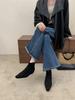 New autumn and winter retro style square head short boots temperament short tube fashion thin short boots women