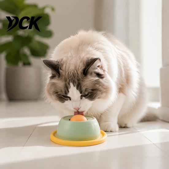 Slow Feeder Bowl for Dogs Lick Bowl, Interactive Pet with Rotating Ball, Cat Wet Food Non Slip Dog Orbital Design Yogurt, Bone Broth Feeding