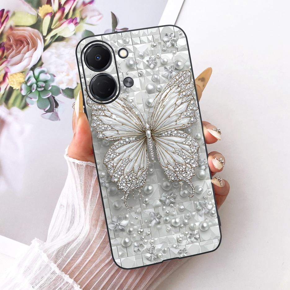 For Tecno Spark Go 3 Case KN3 Luxury Butterfly Painted Cover Soft TPU Phone Case For Tecno Spark Go 3 SparkGo3 Back Cover Fundas