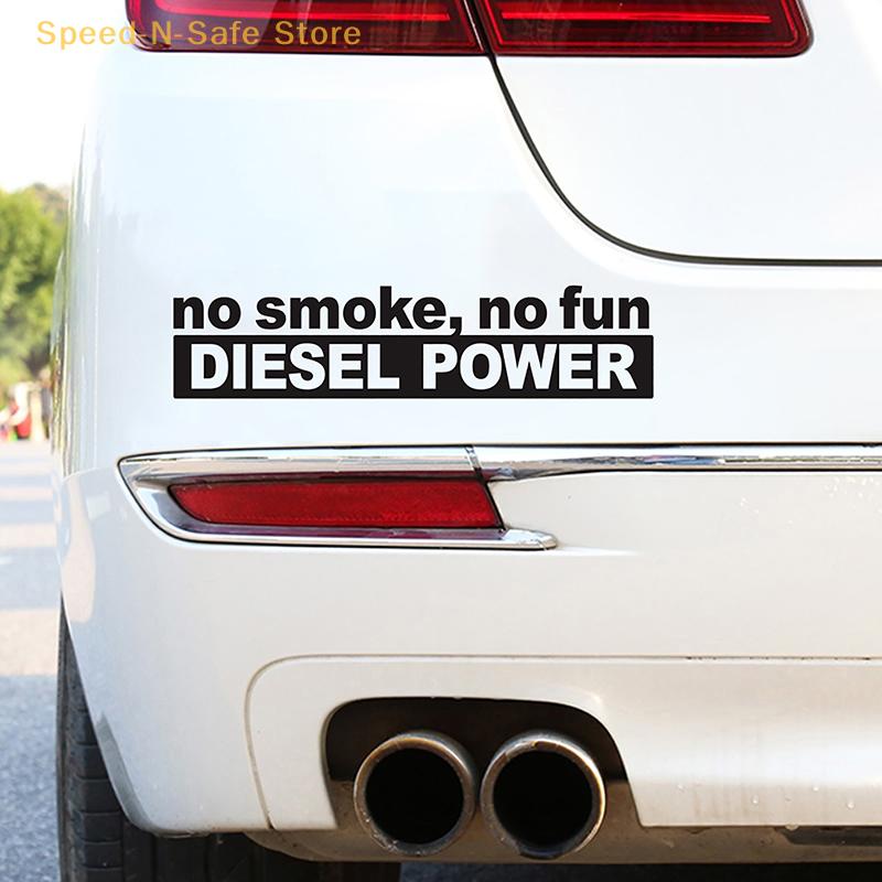 30×7 Cm Fashion "No Smoke, No Fun" Diesel Power Vinyl Decoration For Car Stickers And Graphicals
