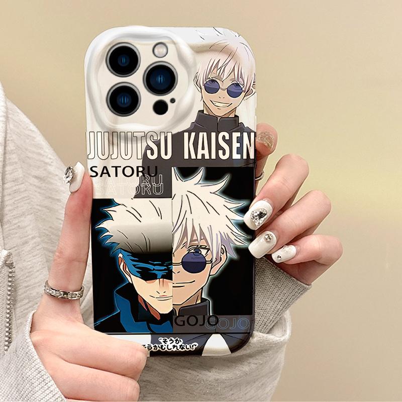 Новый аниме чехол для телефона Satoru Gojo из Jujutsu Kaisen для iPhone 16 15 14 ProMax 13 12 11 8 7 Plus X XR XS Max, силиконовый чехол из ТПУ