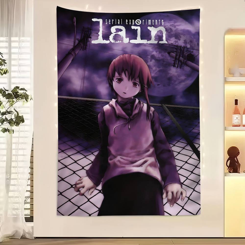 Anime SSerial Experiments Llain Colorful Tapestry Wall Hanging Cheap Hippie Wall Hanging Bohemian Wall Tapestries Mandala