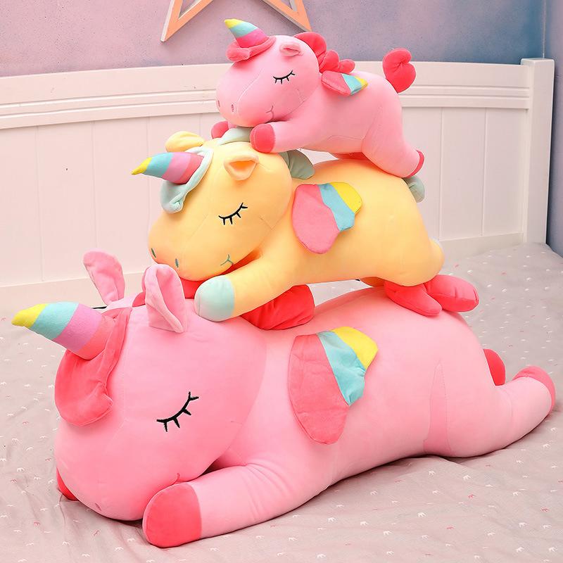 Мягкая игрушка-единорог Kawaii, мягкая игрушка-единорог, мягкие куклы, животные, лошади, игрушки для детей, подушка для девочек, подарки на день рождения
