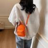 Stylish Unisex Sling Bag For Kids And Adults Lightweight Nylon Casual Accessory In Vibrant Orange Black White And Blue