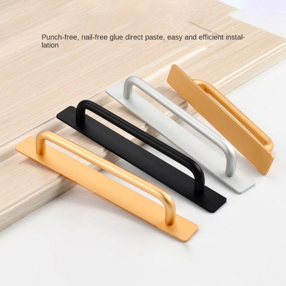 Aluminium Alloy Door Knob Self-Adhesive Door Handlebar Fashion Door Handle Cupboard