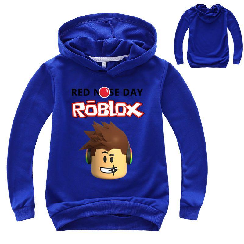 Roblox Nose Red Childrens Cartoon Print Hoodie Sweater Long Sleeve Tops