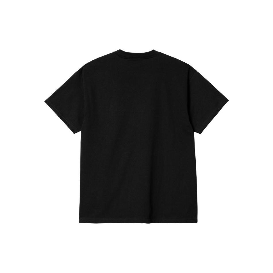 Carhartt WIP SS23 Круглый вырез Графический принт Повседневная футболка с коротким рукавом Унисекс Топы Черный CHXTES231771K-BKX
