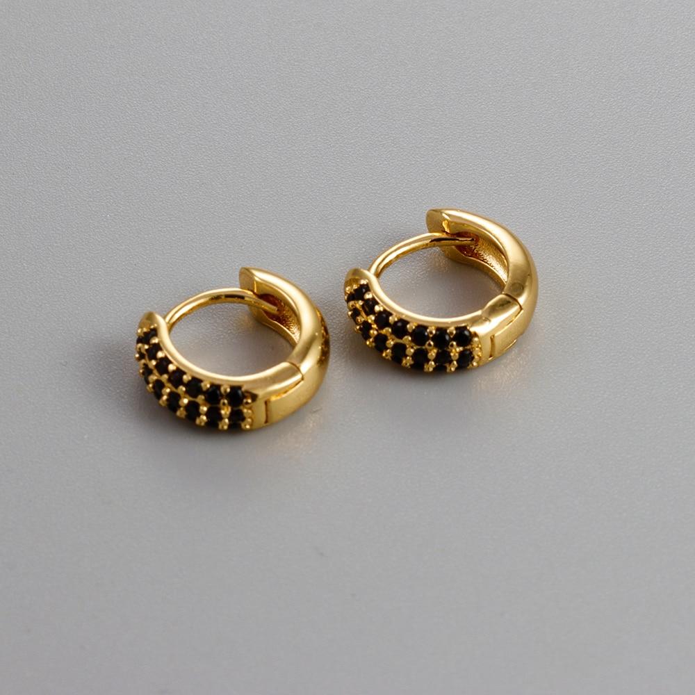 Изысканные маленькие серьги-кольца со сверкающим цирконом из нержавеющей стали, светлые роскошные разноцветные серьги-обнимашки для женщин, модные ювелирные изделия