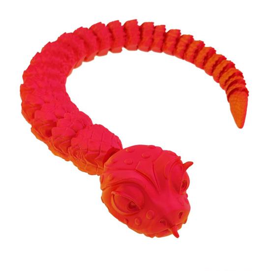 Игрушка змея, напечатанная на 3D-принтере, шарнирное украшение в виде змеи, гибкая игрушка-змея, украшение в виде животного для снятия стресса, подарок для взрослых