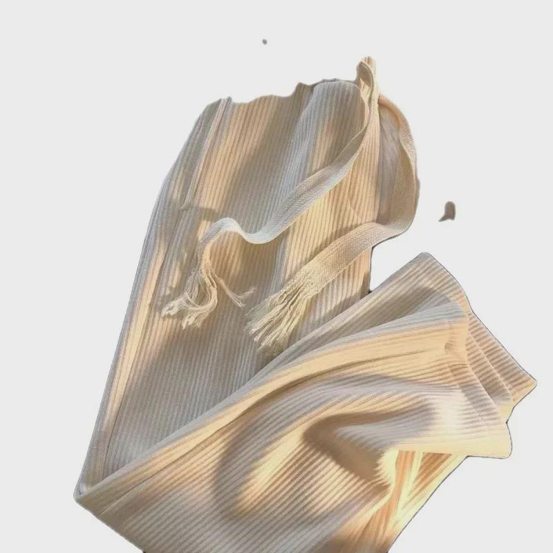 Men's and Women's Wide-Leg Corduroy Sweatpants - Spring/Autumn Drawstring Casual Loose Fit