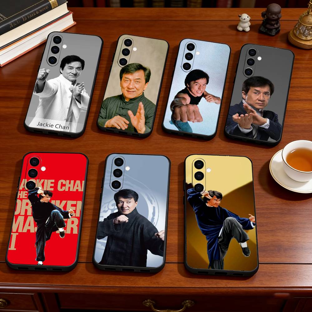 Jackie Chan Phone Case Black Silicone Soft For Samsung Galaxy A73,A72,A71,A70,A53,A52,A51