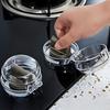 1 пара крышек для плиты, безопасные, прозрачные, термостойкие, ПК, кухонный защитный экран, ручка для газа