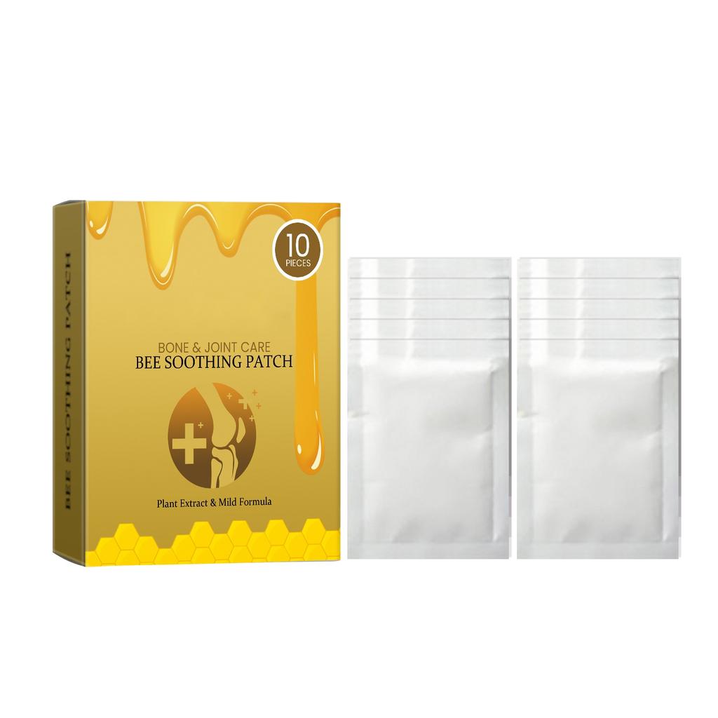 Пластырь для ног Bee Pain Care эластичный тканевый пластырь для суставов шеи, колена, плеча, талии, ноги 10 шт.