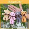 Adorable Plush Bear Keychain Soft Toy Couple Gift With Colorful Options For Bags