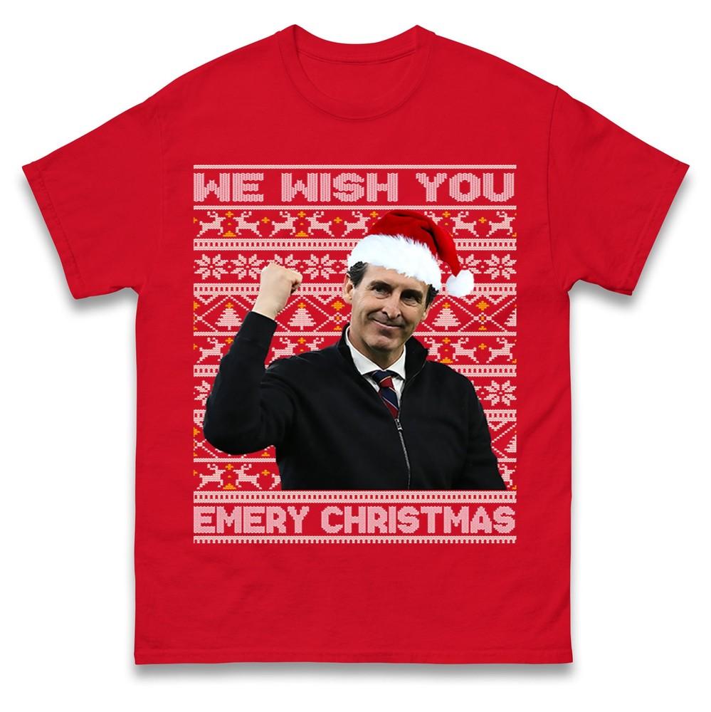 Unai Emery We Wish You Emery Christmas T Shirt Football Fans Xmas Tee Top