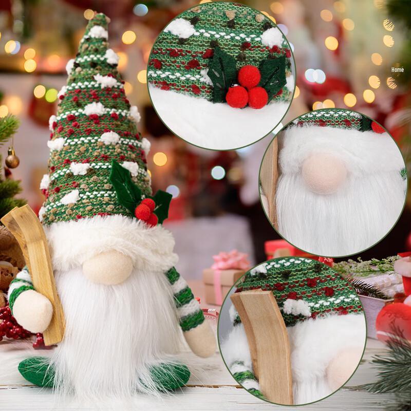 Рождественские вязаные светящиеся куклы-гномы