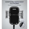 Dual Phone Holder for Car Cup Holder – Long Flexible Neck, 360° Rotatable Car Phone Mount - Adjustable Cell Cup Holder, Universal Size Fits 2