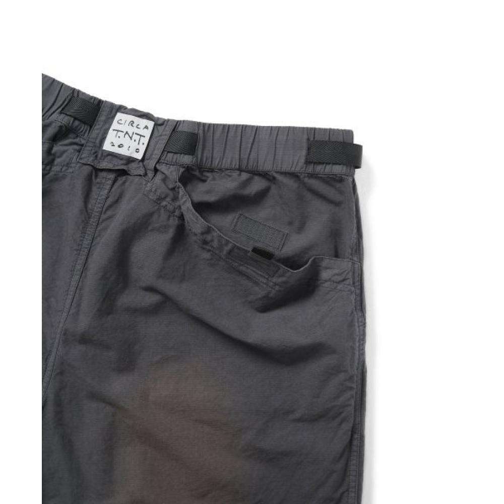 Belted Dying Short Dark Grey