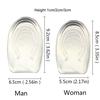 1 Pair Height Lift Men Women Shoes Insole Silicone Heel Insert Increase Taller