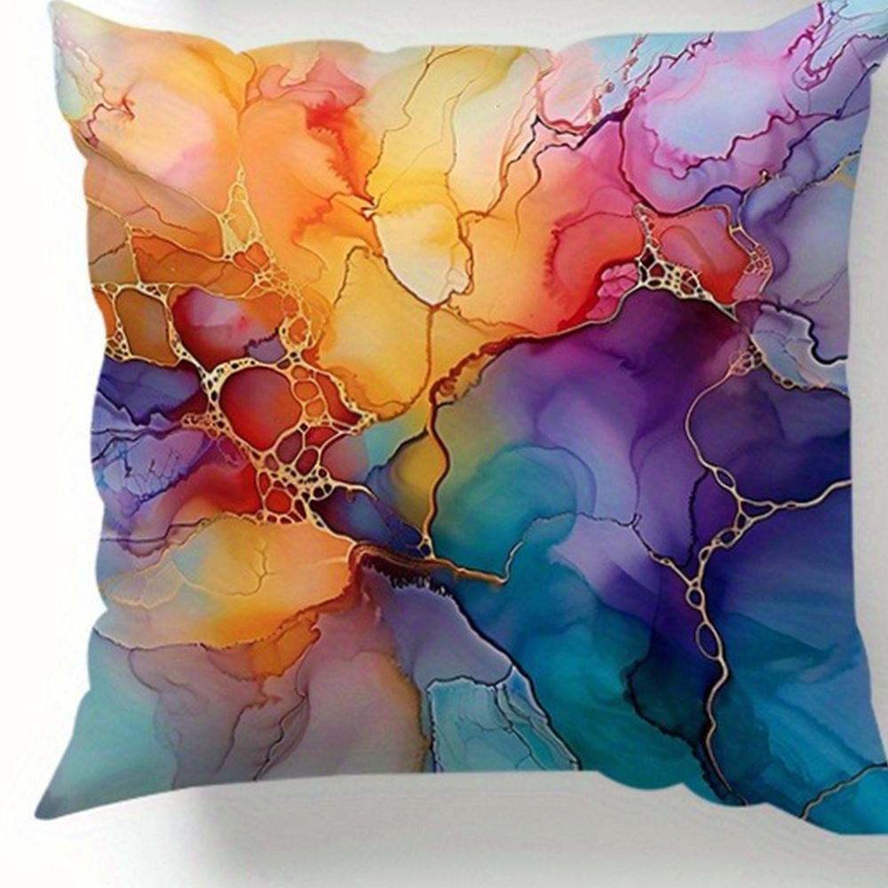 Геометрическое искусство Декоративная наволочка на подушку Супермягкий полиэстер Гостиная Диван Спинка Чехол для подушки для автомобиля Домашнее украшение