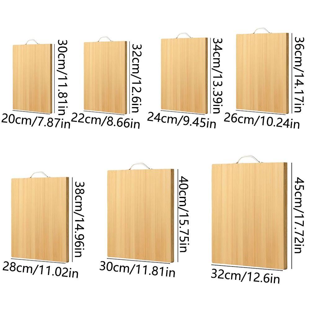 Rectangle Bamboo Chopping Board with Handle Butcher Chopping Blocks Tool Wooden Tray Home Use