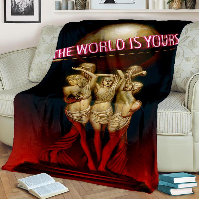 Printing Movie Scarface Tony HD Blanket,Soft Throw Blanket for Home Bedroom Bed Sofa Picnic Travel Office Cover Blanket Kids