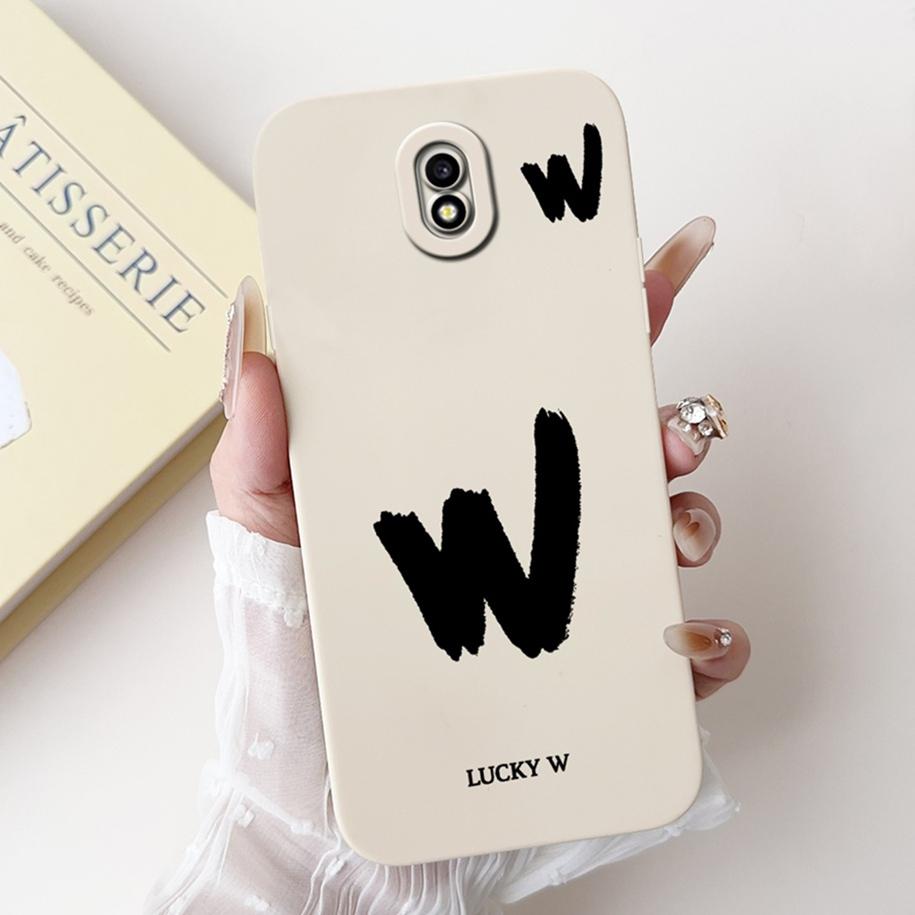For Samsung Galaxy J7 2017 Case J730F Cover Lucky Letters Soft Silicone Protective Cover For Samsung J3 J5 Pro 2017 J7Pro Bumper