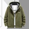 Men's Plus Size Thick Fleece Hooded Jacket - Extra Warm and Composite Design