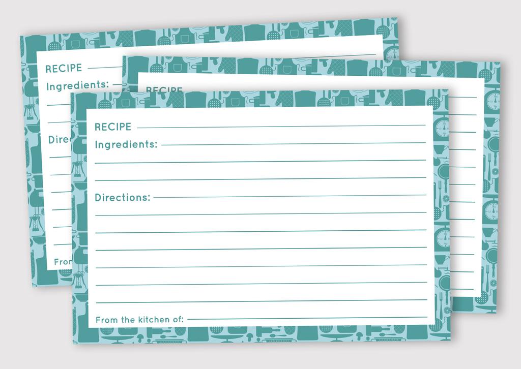 Inkdotpot Карточка с рецептом 6x4 дюйма, односторонние карточки с рецептами, рамки, карточки с рецептами, свадьба, девичник, детский душ — упаковка