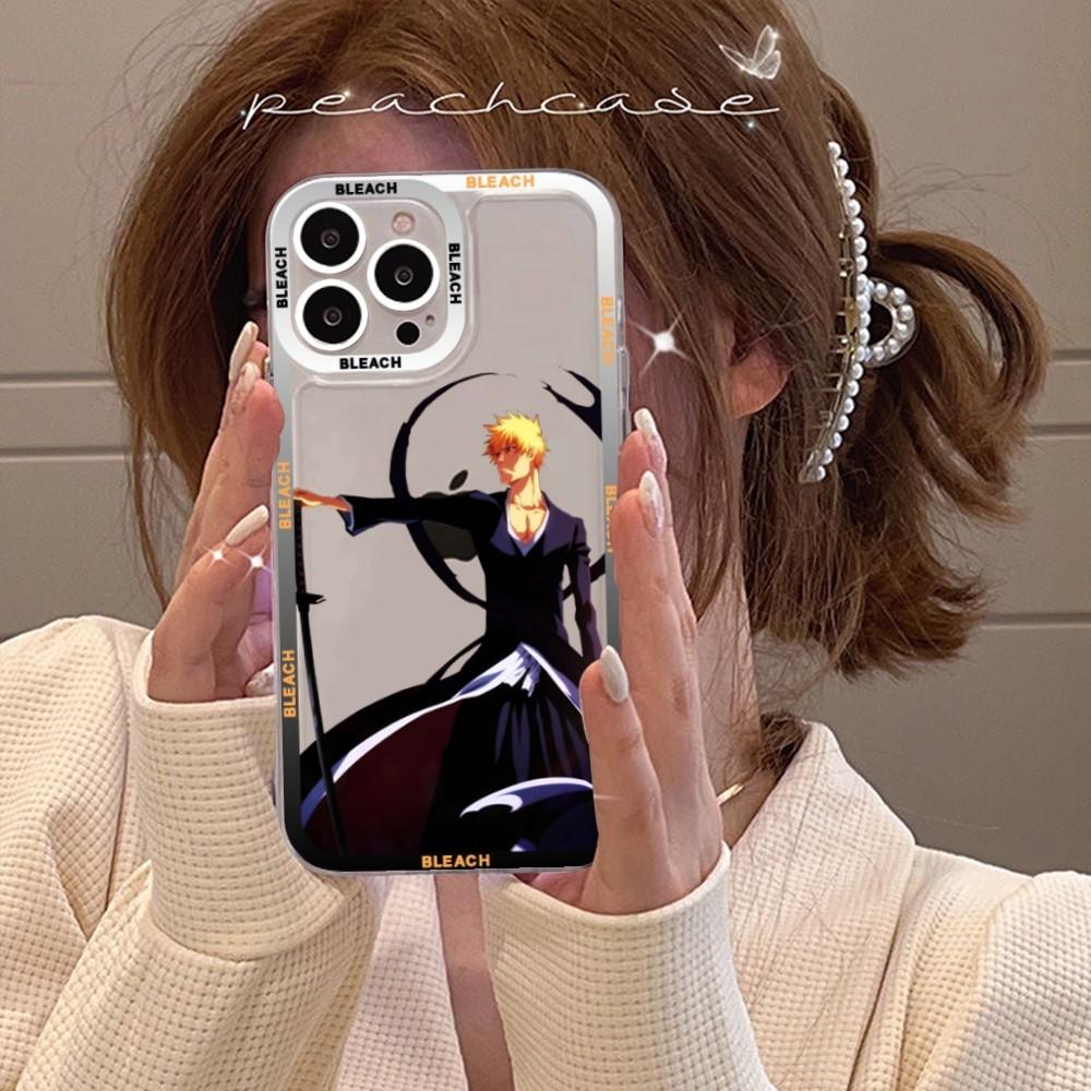 Чехол для телефона Bleach Куросаки Ичиго для iPhone 15 11 12 13 14 Mini Pro Max XR X XS TPU Прозрачный чехол