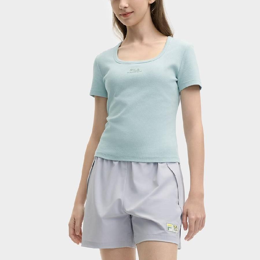 FILA x MAISON KITSUNE ORIGINALE T Shirt Women's Fruit Gray Green F11W529108F-GN