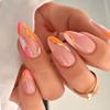French False Nails Long Almond Nail Tips DIY Press On Nails At Salon