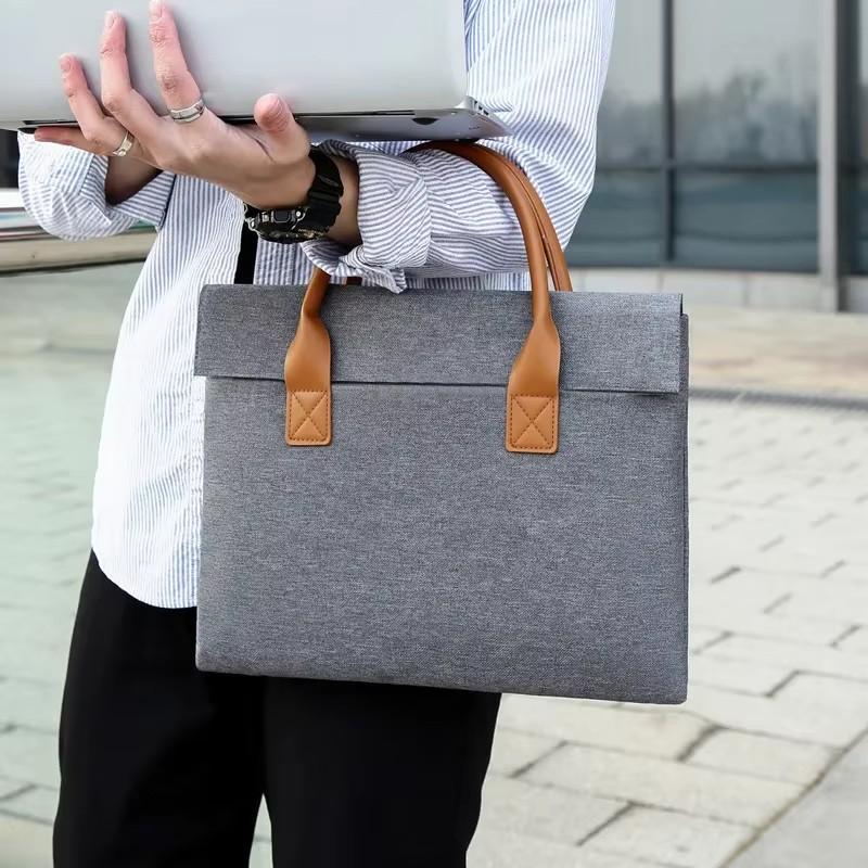 Minimalist Laptop Handbags 15.6 Inch Waterproof Notebook Briefcase For Women Men Oxford Business Bag