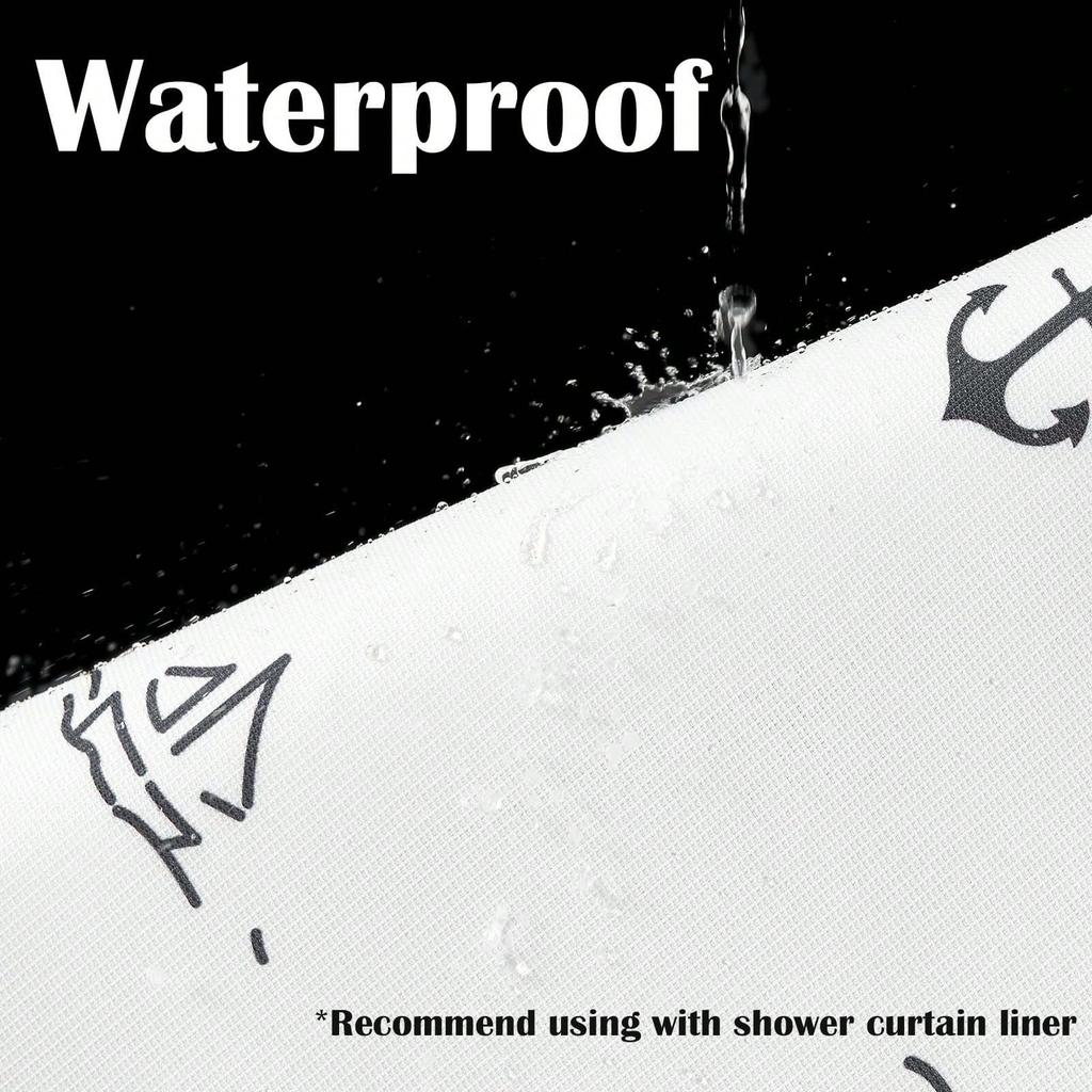 Морская шторка для душа для ванной комнаты, шторка для душа из печатной ткани, океан, парусник, простая, водонепроницаемая, набор штор для душа в ванну