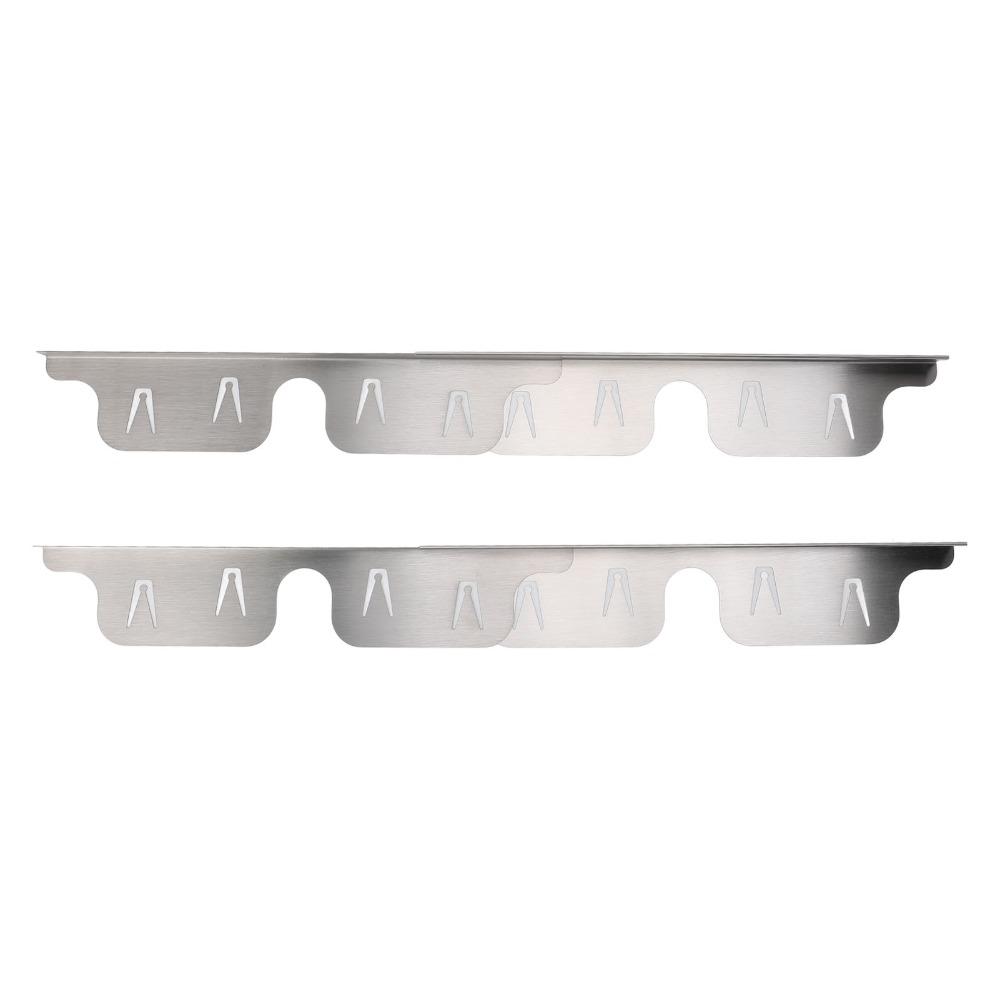 2 Pair Silver Stove Gap Cover Stainless Steel Counter Gap Filler Kitchen Counter Side Gap