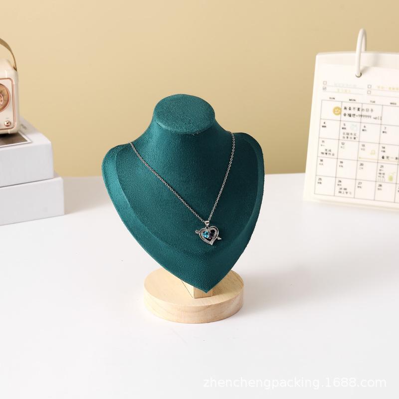 Подставка-манекен для портрета из массива дерева, стойка для демонстрации кулонов на шею, кулон, манекен для шеи, ювелирные изделия