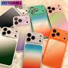 Роскошный чехол-книжка Aurora с большим окном для iPhone 17 16 15 14 13 Pro Max, градиентная стеклянная задняя панель, ударопрочный каркас, чехол для телефона