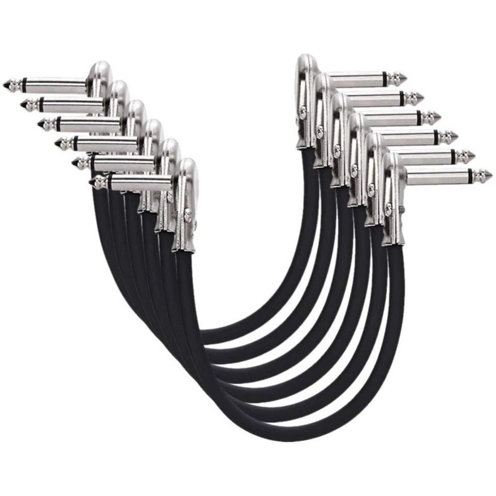 Copper Core Guitar Instrument Cable Flat Design Right-angle Plug Cable  Instrument Accessories