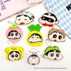 Cute Crayon Shin-chan Squeaky Plush Pendant with Cartoon Sunglasses, Masao Doll Brooch, and Shin-chan Accessories.