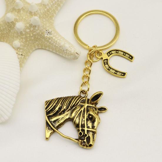 Yousheng Horse Head Keychain Smooth Touch Key Holder Backpacks Wallets Key Chain Decorative Pendant Key Accessory