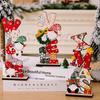 Christmas Gnome Desktop Figurine Wooden Christmas Decor With Printed Letters For Holiday Display