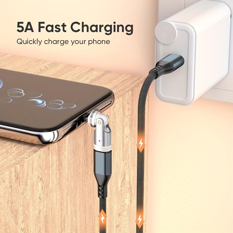Поворотный USB-C адаптер, Быстрая зарядка 240 Вт, Поддержка высокоскоростной передачи данных, Конвертер USB-C на USB-C, штекер-розетка