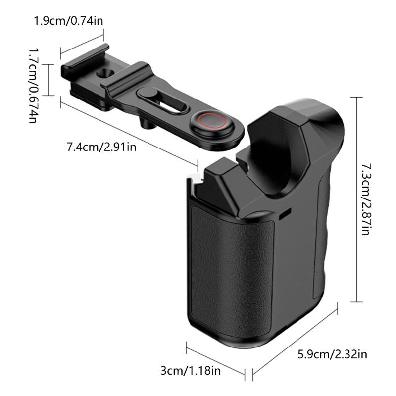 Ergonomic Hand Grip For Action Cameras Featuring Quick Blind Button And Cold Shoe Mount For Stable Street Photography