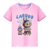 Футболка labubu Kawaii для детей, мальчик 10 лет, 100% хлопок, топы, футболка с принтом «гордость», аниме, короткая, y2k, одежда для девочек, детская одежда для девочек