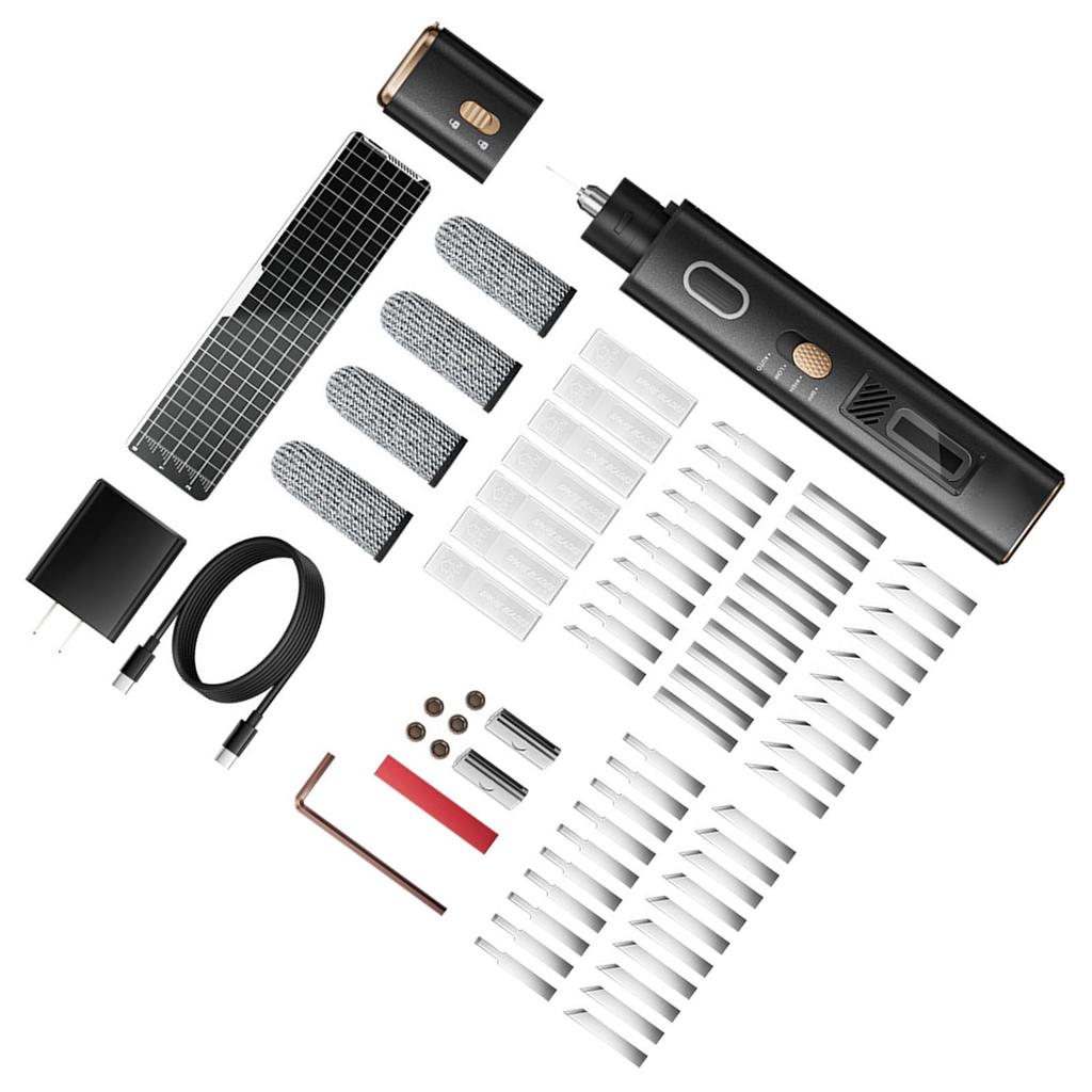 Ultrasonic Cutter 40kHz High Portable Handheld Ultrasonic Cutting Tool with 50 Replacement Blades for PCB Circuit Board Plastics Wood